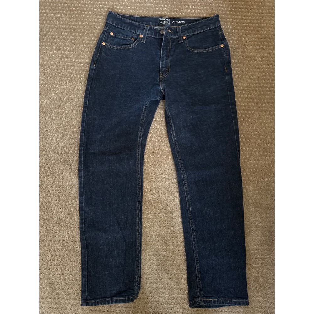 Signature Levi Strauss Gold Label Athletic Fit Dark Wash Jeans 32x30 94551-0103
